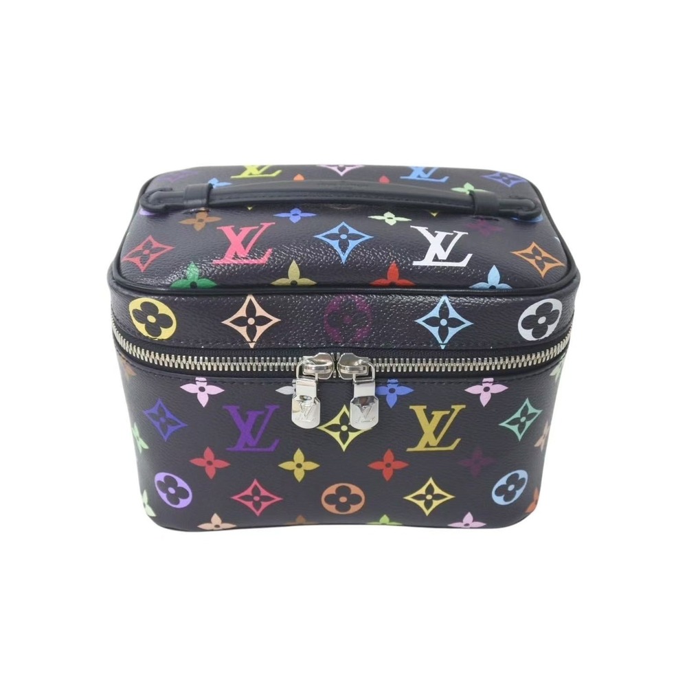 Louis Vuitton LV Monogram Multicolore Nice Murakami by Handbag Black TM Takashi - Picture 3 of 8